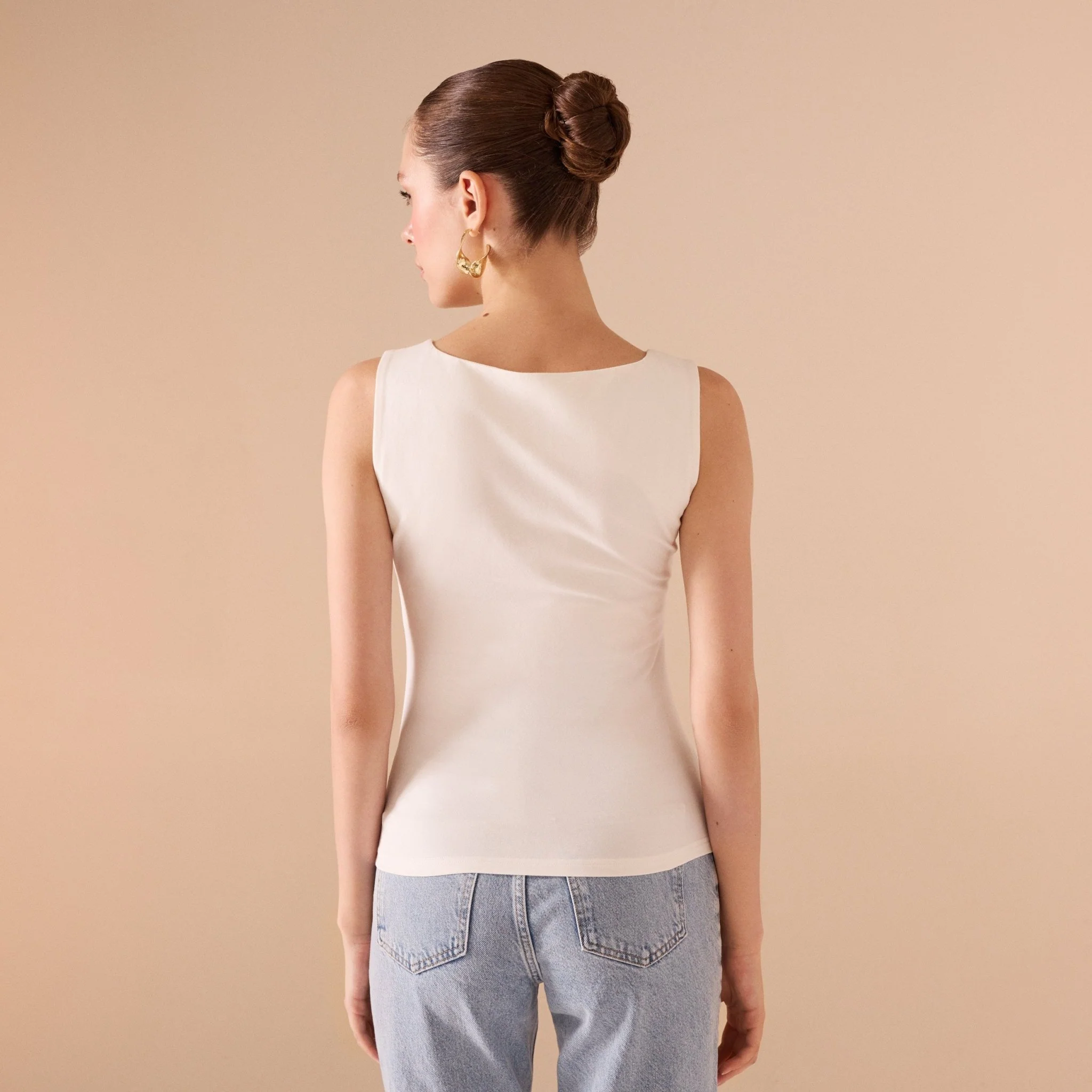 Fitted Sleeveless Cotton Top - Image 3