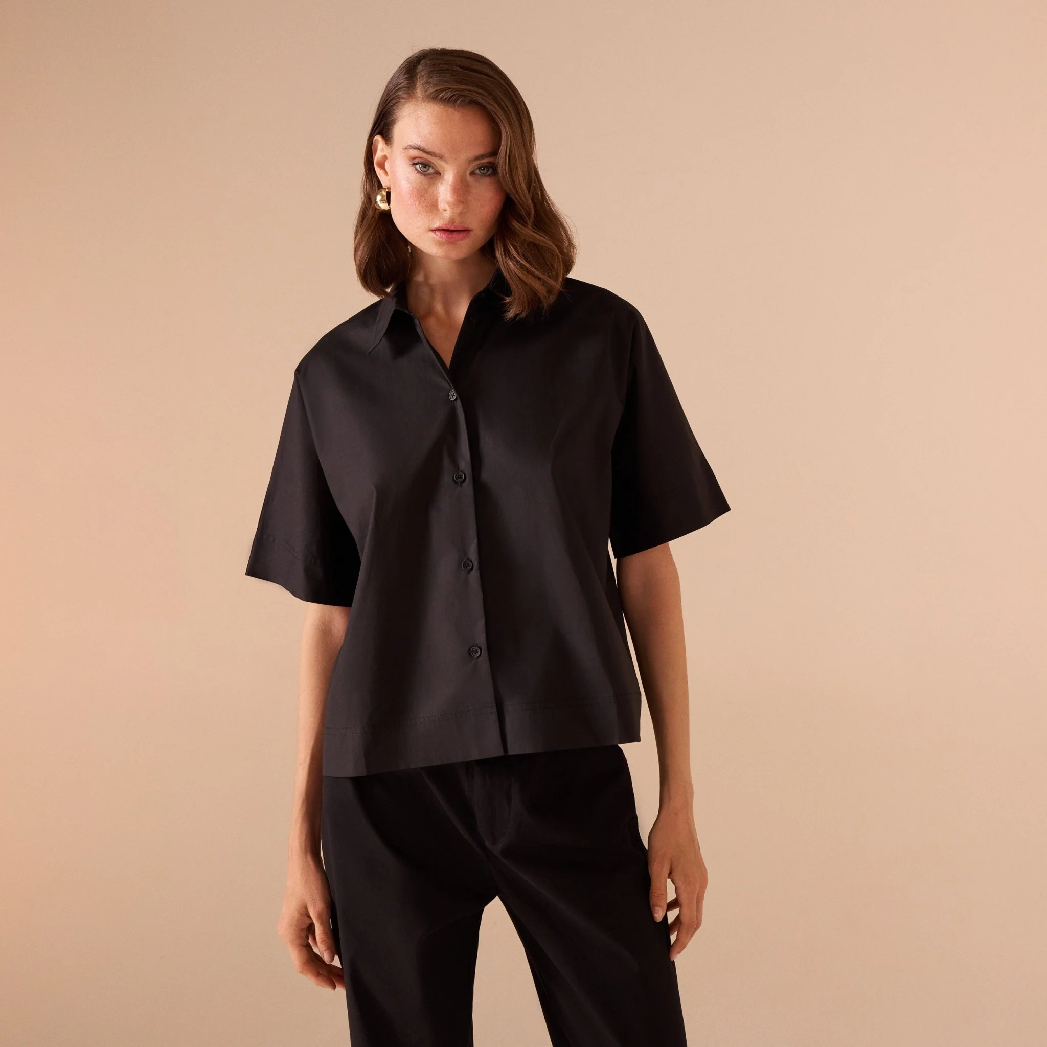 Cotton Poplin Short Sleeve Shirt - Image 4